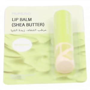 MUMUSO Lippenbalsam mit Sheabutter, pflegender Lippenpflegestift in Hellgrün – intensive Lippenpflege für trockene Lippen.