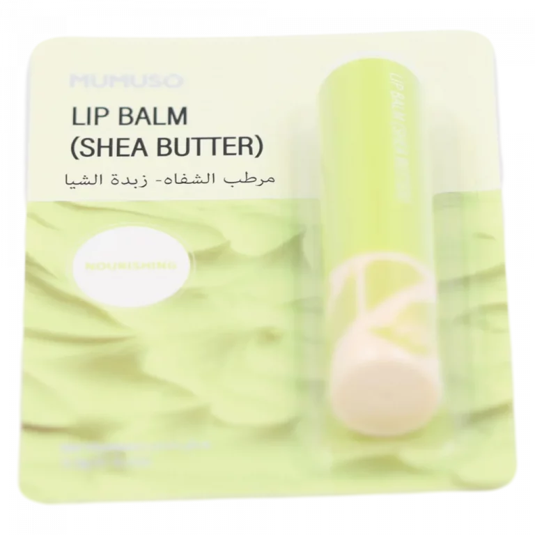 MUMUSO Lippenbalsam mit Sheabutter, pflegender Lippenpflegestift in Hellgrün – intensive Lippenpflege für trockene Lippen.