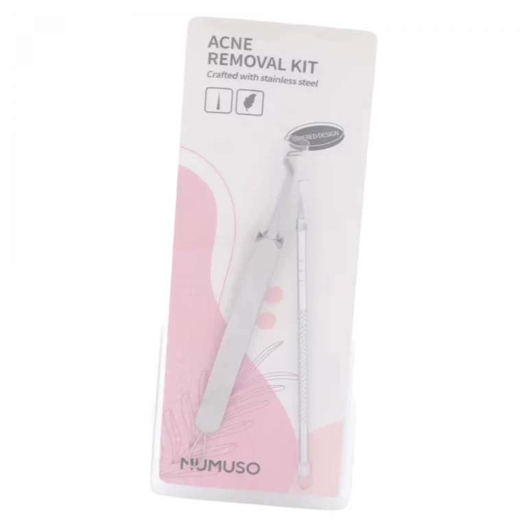 MUMUSO Pickelentferner Set aus Edelstahl, 2-teilig (Silber) – praktisches Acne Removal Kit für die gezielte Gesichtspflege.