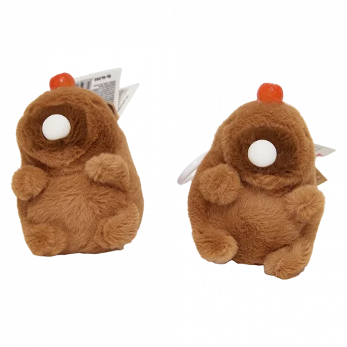MUMUSO Plüsch-Anhänger Capybara für Kinder aus Polyester und Kunststoff, braun, weicher Taschenanhänger für Rucksack.