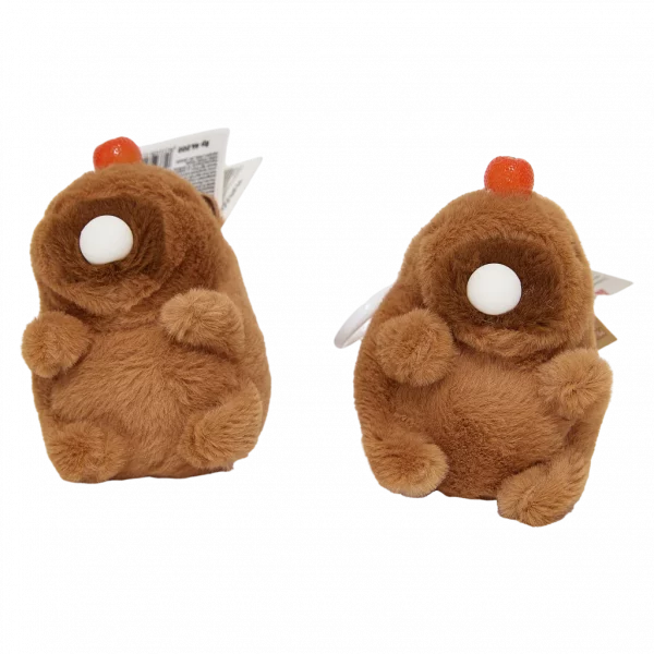 MUMUSO Plüsch-Anhänger Capybara für Kinder aus Polyester und Kunststoff, braun, weicher Taschenanhänger für Rucksack.