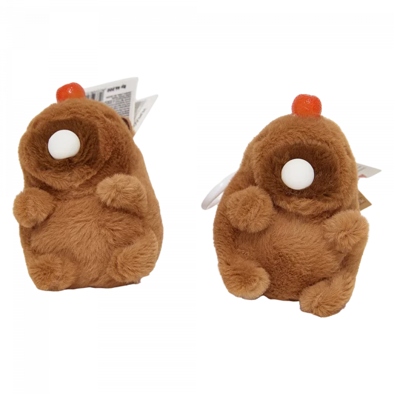 MUMUSO Plüsch-Anhänger Capybara für Kinder aus Polyester und Kunststoff, braun, weicher Taschenanhänger für Rucksack.