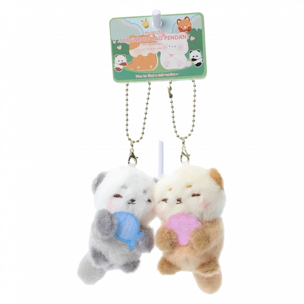 MUMUSO Plüschanhänger Otter für Kinder, aus Polyester und Zinklegierung, hellbraun, detailreich verarbeitet.