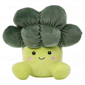 MUMUSO Plüschtier Brokkoli, 22 cm (grün) – weiches Kuscheltier aus Polyester für Kinder als Geschenkidee.
