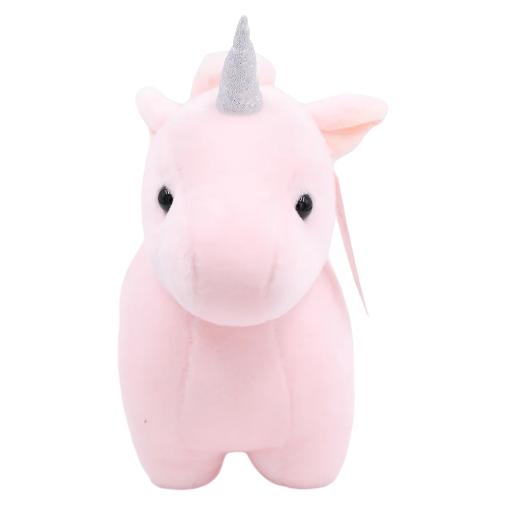 MUMUSO Plüschtier Einhorn aus Seler-Samt, 25 cm (Rosa) – weiches Einhorn Kuscheltier für Kinderzimmer oder Geschenk.