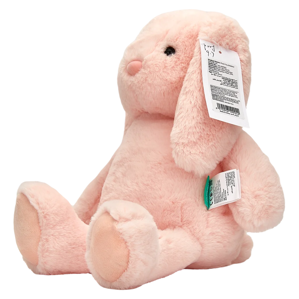 mumuso_plueschtier_hase_30cm_rosa_3.webp MUMUSO Plüschtier Hase, rosa, 30 cm – weiches Kuscheltier Hase für Kinder als liebevolles Geschenk.