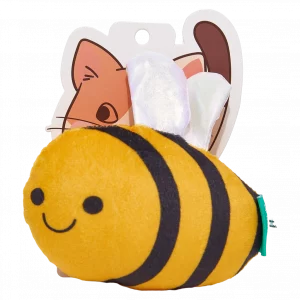 MUMUSO Plüschtier für Haustiere, Kauspielzeug Biene aus Polyester (Gelb) – Hundespielzeug in süßer Bienenform.