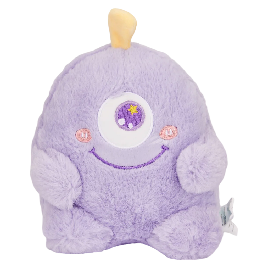 mumuso_plueschtier_monster_20cm_lila_3.webp MUMUSO Plüschtier Monster, 20 cm (Lila) – weiches Kuscheltier für Kinder, perfektes Geschenk und Spielzeug.