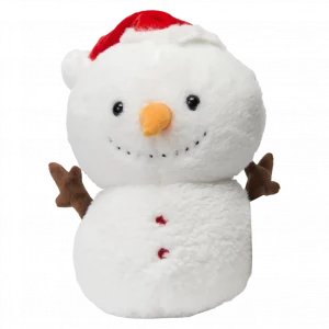 MUMUSO Plüschtier Schneemann, 25 cm (Weiß) – weiches Kuscheltier für Kinderzimmer und winterliche Dekoration.