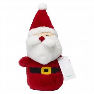 MUMUSO Plüschtier Weihnachtsmann, 25 cm (Rot) – weiches Weihnachtsmann Plüsch als festliche Weihnachtsdekoration für Kinderzimmer.