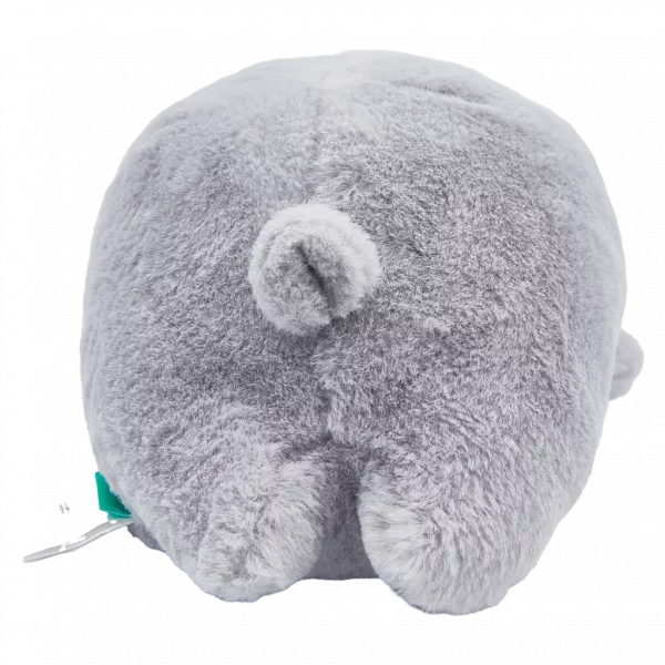 MUMUSO Plüschtier Pinguin aus Kaninchenfell-Imitat, 22 cm (Grau) – weiches Kuscheltier Kinder Geschenkidee.