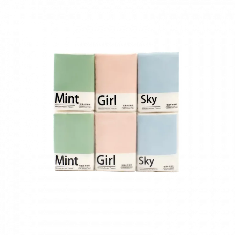 MUMUSO Pocket Taschentücher aus natürlichem Zellstoff, kompakt – sanfte Taschentücher für sensible Haut im Mini-Format.