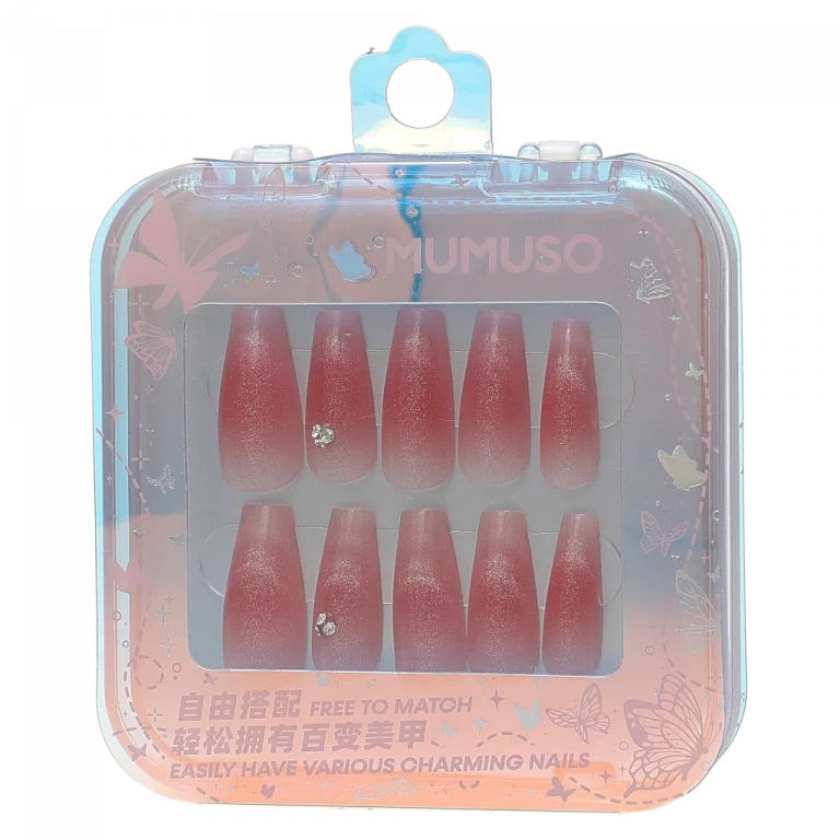 MUMUSO Press-On-Kunstnägel aus ABS, glitzernd und mehrfarbig – künstliche Fingernägel zum Aufkleben für besondere Anlässe.