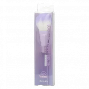 MUMUSO Puderpinsel für loses Puder (Lila/Weiß) – weicher Make-up Pinsel für einen gleichmäßigen Teint.
