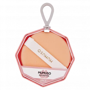MUMUSO doppelseitiger Make-up Puff aus Polyurethan, apricot – praktisches Kosmetik-Tool für präzises Schminken.