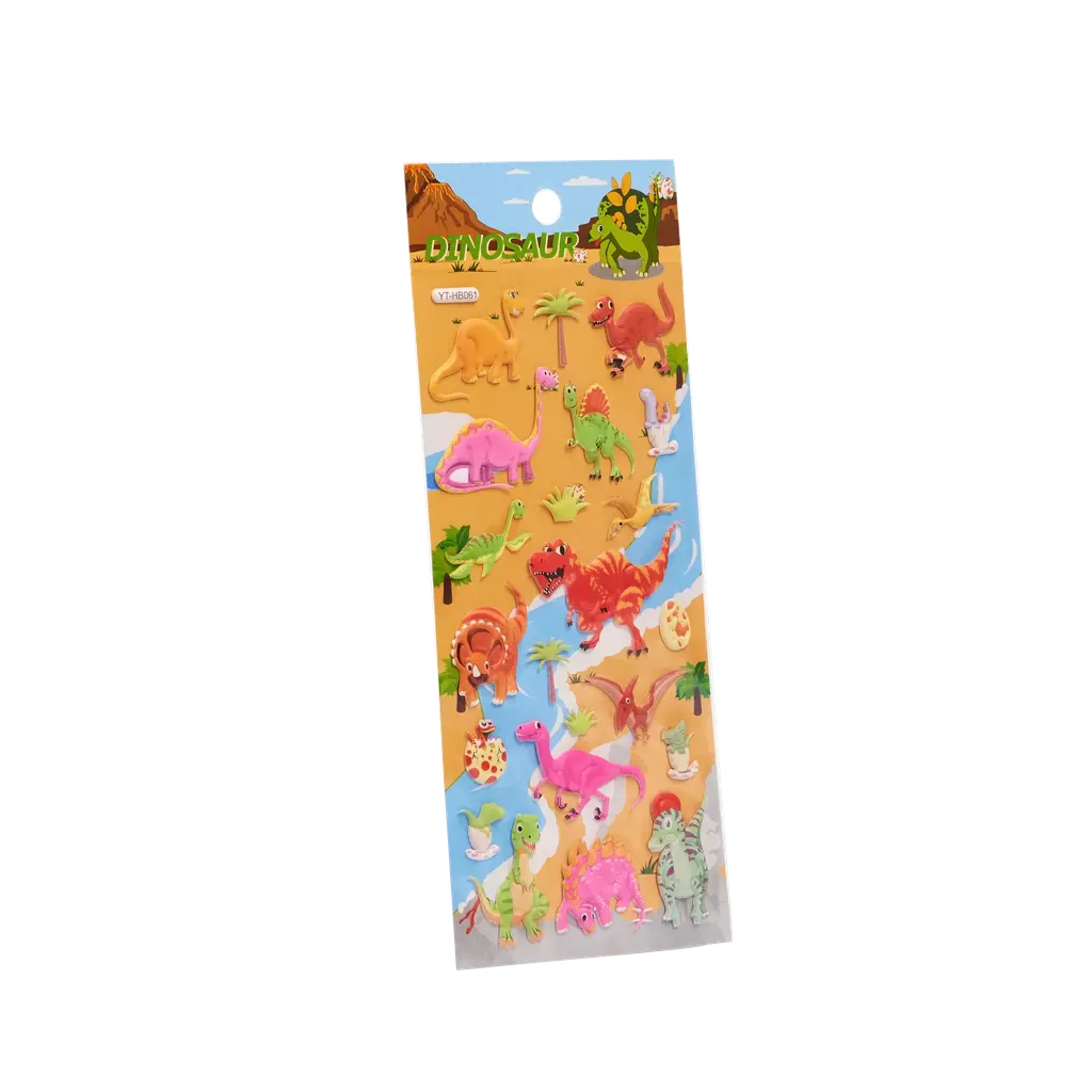 mumuso_puffy_sticker_dinosaurier_mehrfarbig_2.webp MUMUSO Puffy Sticker mit Dinosaurier, mehrfarbig – selbstklebende Kindersticker für Bastelprojekte und kreative Deko.