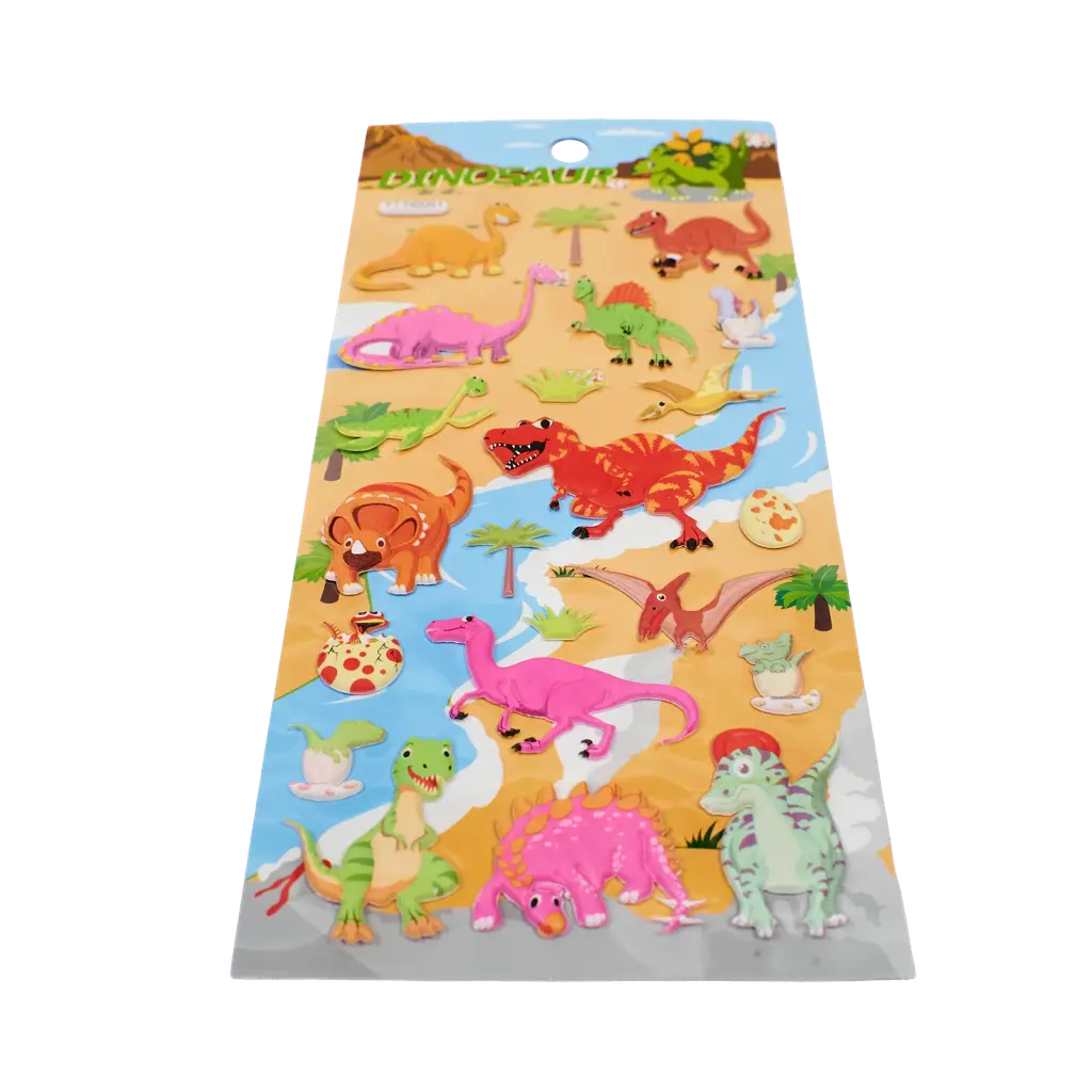 mumuso_puffy_sticker_dinosaurier_mehrfarbig_3.webp MUMUSO Puffy Sticker mit Dinosaurier, mehrfarbig – selbstklebende Kindersticker für Bastelprojekte und kreative Deko.