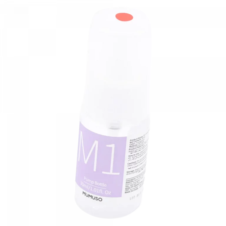 MUMUSO Pumpflasche, 30 ml, transparent – nachfüllbarer Kosmetikbehälter für Emulsionen und Gesichtsreiniger.