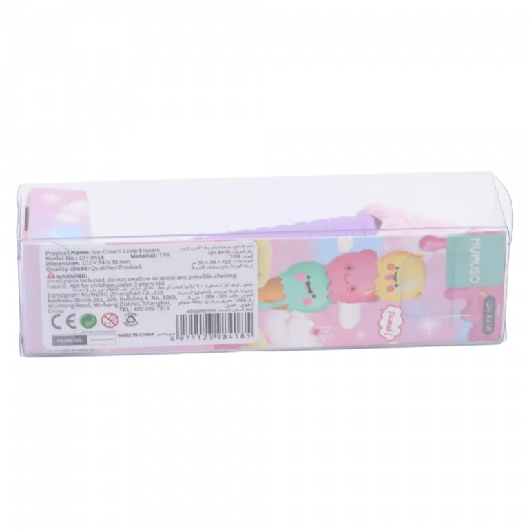 MUMUSO Radierer Eistüte mit Einhorn, lila – niedlicher Schulradierer für Kinder, ideal als Geschenkidee Einhorn.