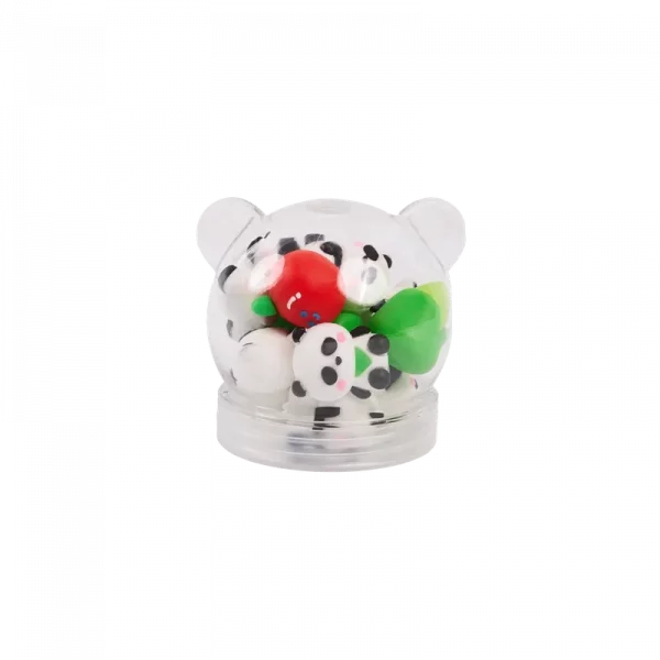 MUMUSO Radiergummi-Set mit Pandafiguren in praktischer Dose – ideales Radiergummi für Kinder und Schulbedarf.