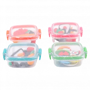 MUMUSO Radiergummi Set aus TPR mit Sushi-Form – kreatives Schulbedarf Radierer für Kinder, farbenfroh und detailreich.
