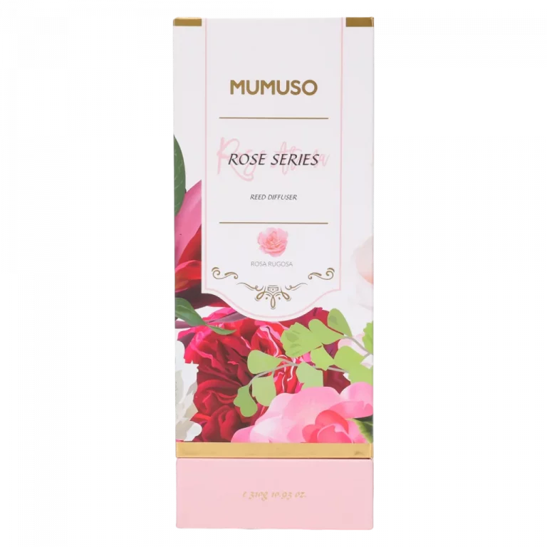 MUMUSO Raumduft-Diffuser mit Rosenduft, 130 ml (Rosa) – stilvoller Duftöl Diffuser für Wohnzimmer und entspannte Atmosphäre.