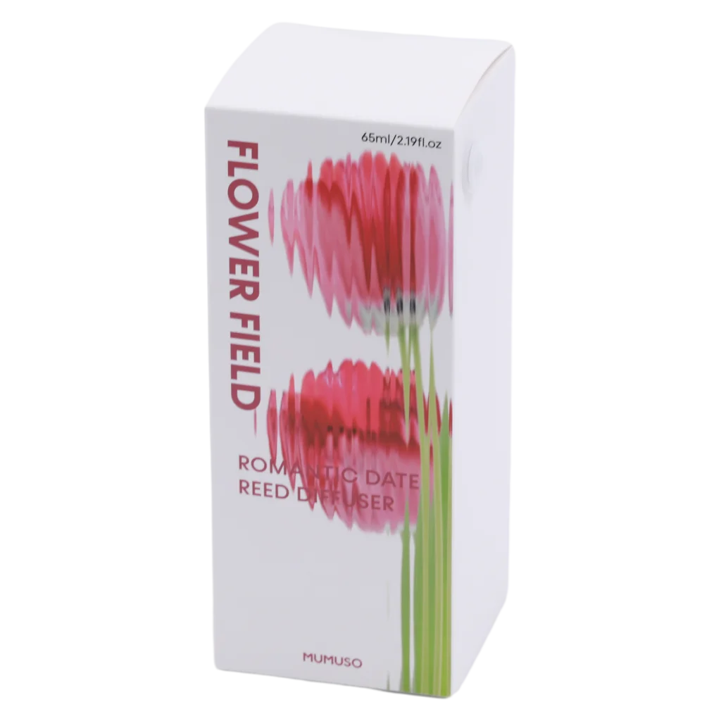 mumuso_raumduft_diffuser_flower-field_blueten-print_65ml_pink_2.webp MUMUSO Raumduft Diffuser Flower Field mit Blüten-Print, 65 ml (Pink) – Duft Diffuser für Zuhause mit floralem Print.