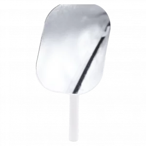 MUMUSO Tischspiegel rechteckig aus PP und Glas, mit Ablageschale in Weiß – praktisches Wohnaccessoire für Badezimmer.