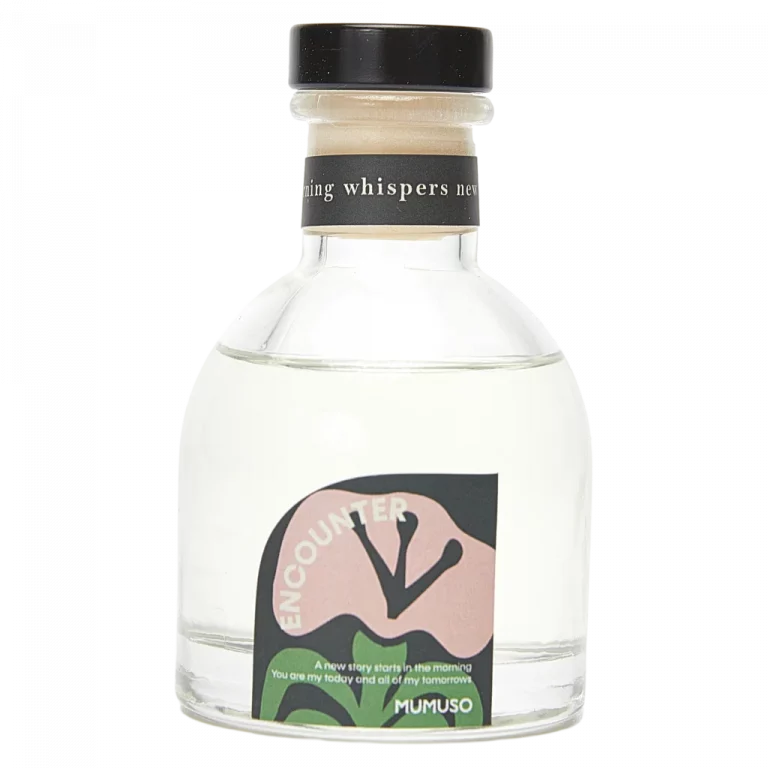 MUMUSO Reed Diffuser aus Glas, 75 ml (Pink) mit Frühlingsblumen – angenehmer Raumduft für Wohnzimmer oder Schlafzimmer.