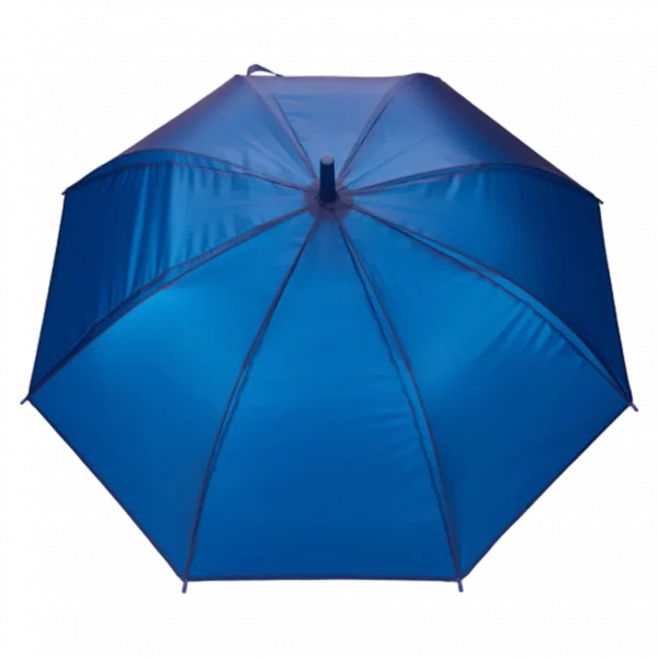 MUMUSO klassischer Regenschirm mit J-Griff in Blau – Regenschirm für Damen und Herren, groß und alltagstauglich.
