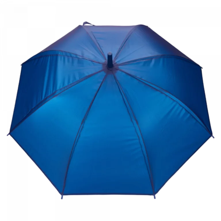 MUMUSO klassischer Regenschirm mit J-Griff in Blau – Regenschirm für Damen und Herren, groß und alltagstauglich.