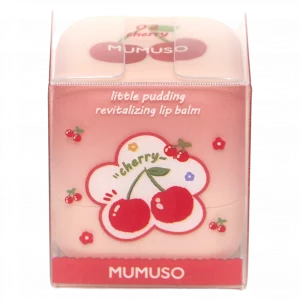 MUMUSO revitalisierender Lippenbalsam mit Kirsch-Print, 26 g – feuchtigkeitsspendende Lippenpflege Cherry in Rot.