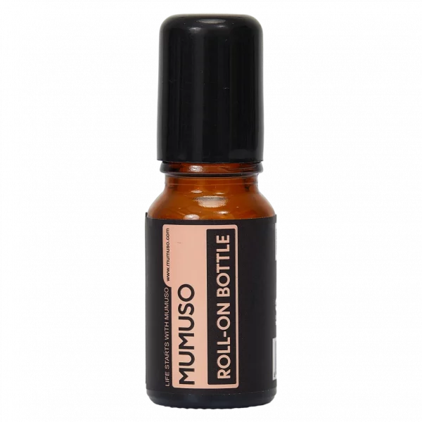 MUMUSO Roll-On-Flasche 10 ml, braun – praktische Kosmetikflasche für unterwegs, passend für ätherische Öle.