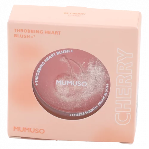 MUMUSO Rouge Blush, 5,6 g Kirschrot – zartes Rouge Cherry für natürlichen Teint, ideal zum Auftragen mit Pinsel.