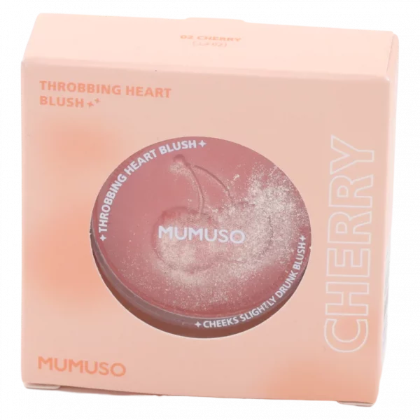 MUMUSO Rouge Blush, 5,6 g Kirschrot – zartes Rouge Cherry für natürlichen Teint, ideal zum Auftragen mit Pinsel.