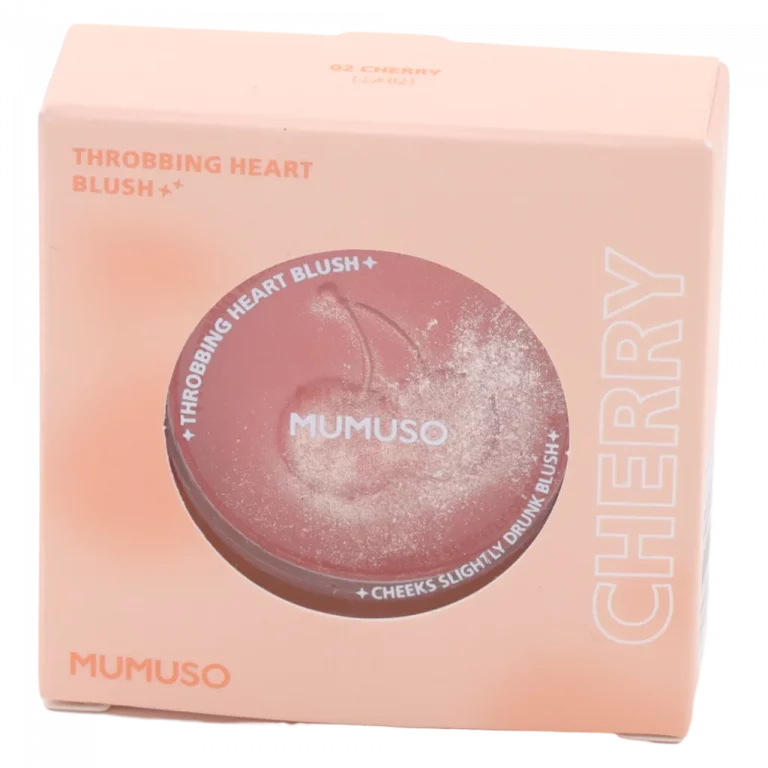 MUMUSO Rouge Blush, 5,6 g Kirschrot – zartes Rouge Cherry für natürlichen Teint, ideal zum Auftragen mit Pinsel.