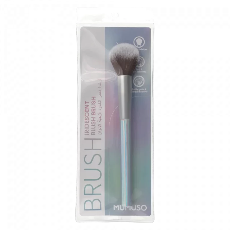 MUMUSO Rougepinsel mit schimmerndem pastellfarbenem Griff und weichen Borsten – idealer Make-up-Pinsel für empfindliche Haut.