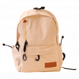 MUMUSO Rucksack aus Nylonstoff, leicht und geräumig, apricot – perfekter Rucksack für Schule oder Uni.