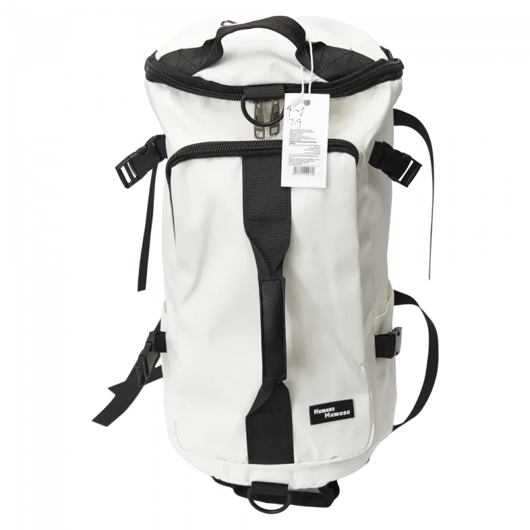 MUMUSO Rucksack aus Nylonstoff extra groß in Weiß mit vielen Fächern – Outdoor Rucksack für vielseitige Reisen und Bergsteiger.