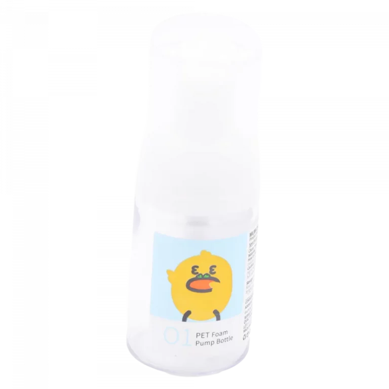 MUMUSO Schaum-Pumpflasche aus PET, 30 ml mit Ente in Transparent – praktische Pumpflasche für Shampoo oder Gesichtsreiniger.