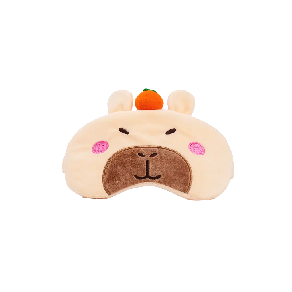 mumuso_schlafmaske_polyester_beige_capybara_2.webp MUMUSO Schlafmaske aus Polyester mit Capybara, beige – weiche Schlafmaske mit Lichtschutz für Erwachsene.