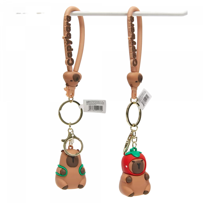 MUMUSO Schlüsselanhänger aus Resin-Guss (Braun) mit Capybara Figur – niedlicher Schlüsselanhänger Kinder Geschenkidee.