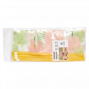MUMUSO Slider-Beutel 4-teilig aus PE mit Blumen, gelb und grün, wiederverwendbar für die sichere Aufbewahrung in der Küche.