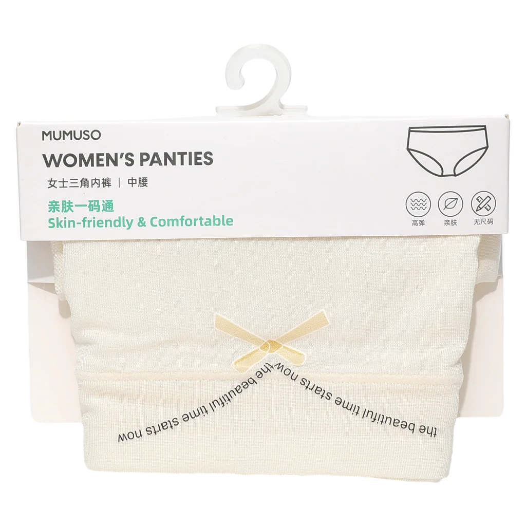 mumuso_slip_regenerierte_zellulosefaser_damen_free-size_beige.webp MUMUSO Slip aus regenerierter Zellulosefaser für Damen, Free Size (Beige) – hautfreundliche und bequeme Unterwäsche.