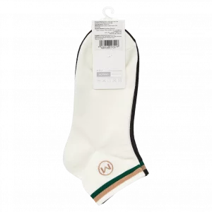 MUMUSO Sneakersocken Herren aus Baumwollmix (Schwarz/Weiß) mit Streifen – bequeme Socken für Alltag und Freizeit.