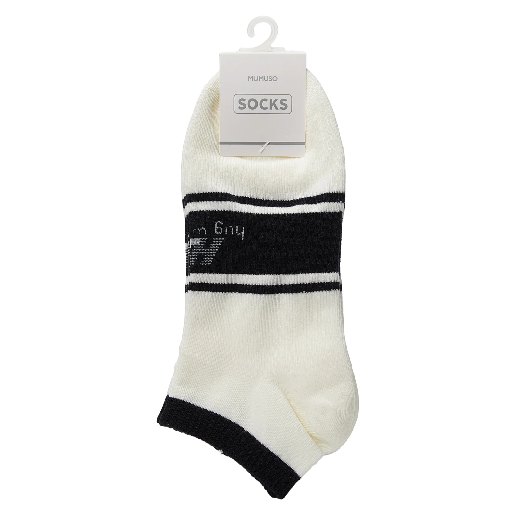 mumuso_sneakersocken_herren_baumwollmischung_weiss_dunkelblau_2.webp MUMUSO Sneakersocken Herren aus Baumwollmischung, klassisch weiß mit dunkelblau – atmungsaktive Herrensocken für Sport.