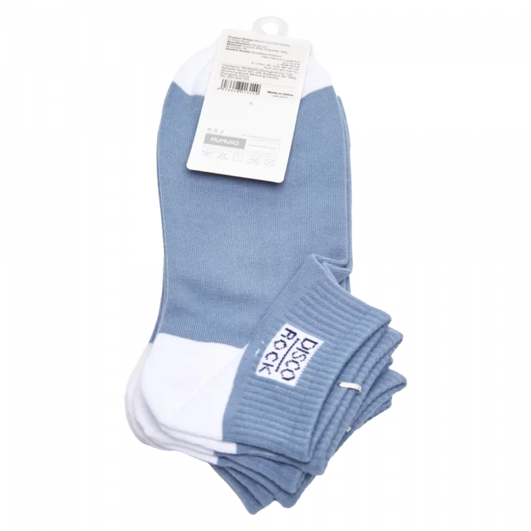 MUMUSO Sneakersocken Herren im 3er-Pack aus Baumwollmix, blau – bequeme Herrensocken für den Alltag.