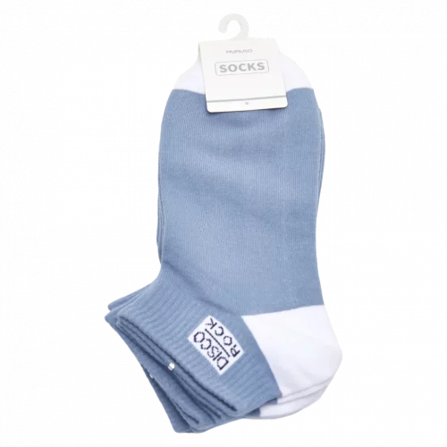 MUMUSO Sneakersocken Herren im 3er-Pack aus Baumwollmix, blau – bequeme Herrensocken für den Alltag.