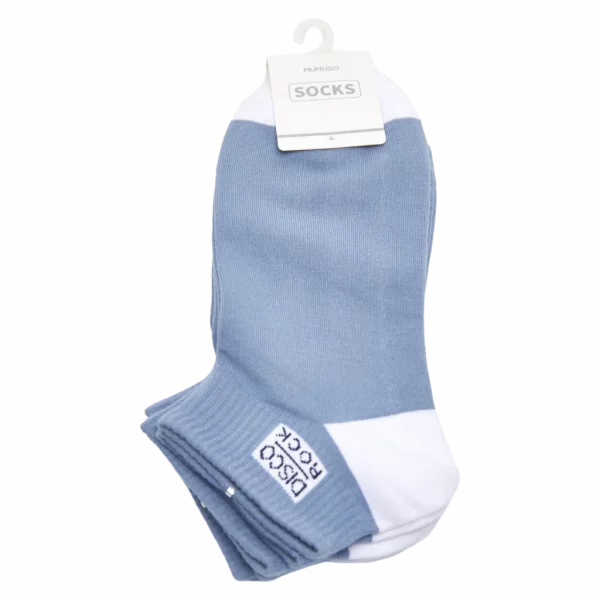 MUMUSO Sneakersocken Herren im 3er-Pack aus Baumwollmix, blau – bequeme Herrensocken für den Alltag.