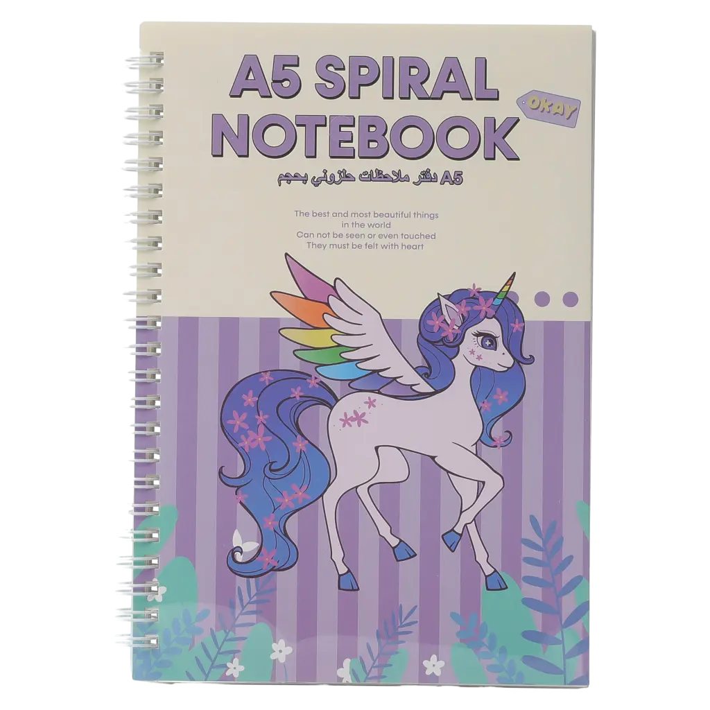 mumuso_spiral-notizbuch_a5_einhorn_lila.webp MUMUSO Spiral-Notizbuch A5 mit Einhorn, lila kariert – ideales A5 Notizbuch für Kinder und Schule.